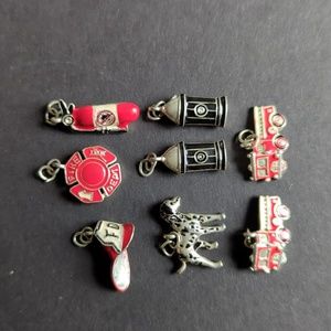 Fire Department charms truck hat extinguisher hydrant Dalmatian Badge